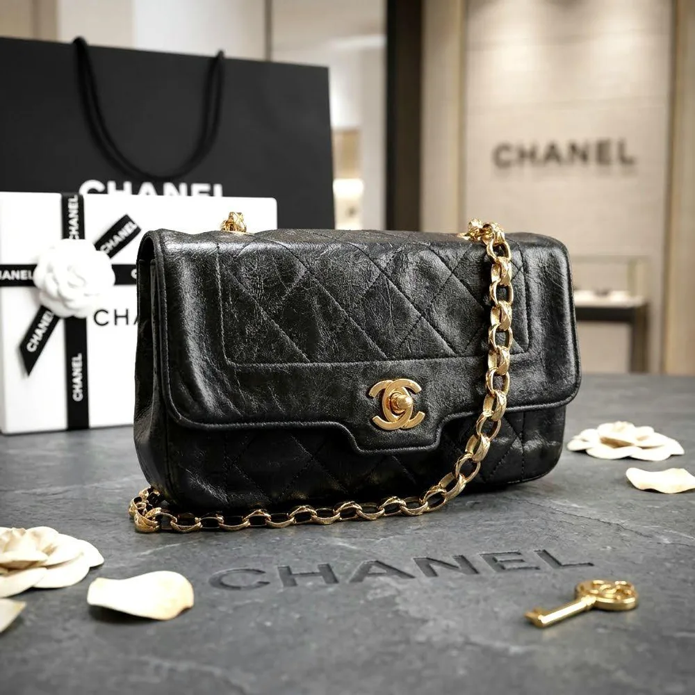 CHANEL✨チェーン ショルダーバッグ マトラッセ ブラック