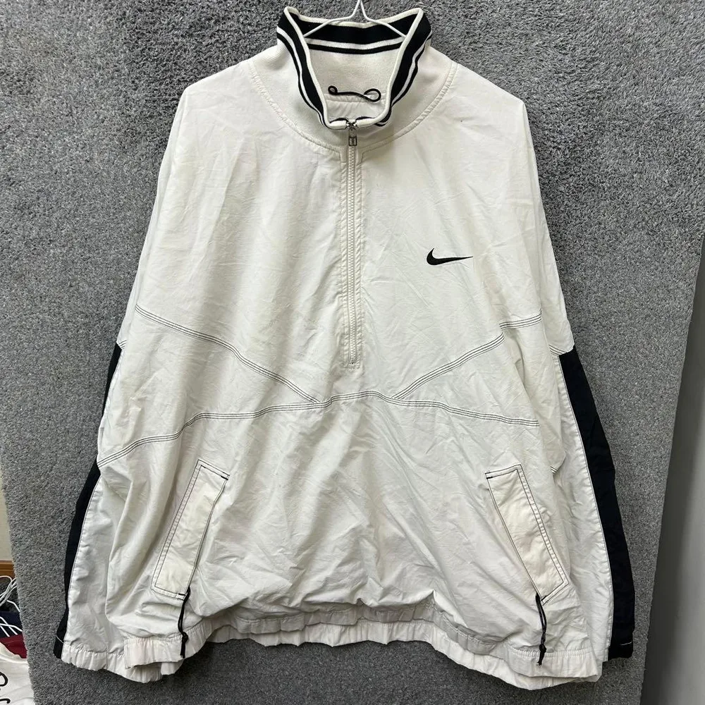 【F34】 90s NIKE ナイロンジャケット サイズXXL ホワイト 白
