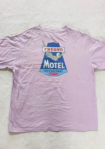 レトロ Tシャツ(ポケットあり) Mサイズ パープル