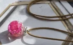 レジン ドライフラワー ネックレス