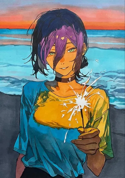手描きイラスト コピック 色鉛筆 B5 No.76