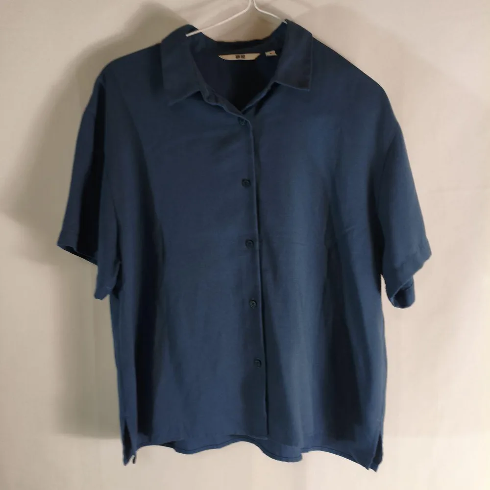 5833 UNIQLO 半袖シャツ ブルー系