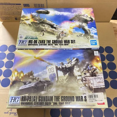 HG 1/144 ชุดการต่อสู้ภาคพื้นดิน Zaku และชุดการต่อสู้ภาคพื้นดินกันดั้ม