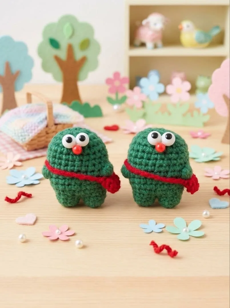 あみぐるみ モンスター 2点セット ハンドメイド