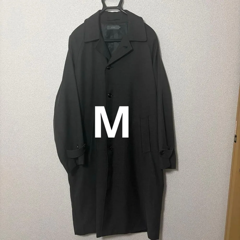 CLEL TR ルーズステンカラーコート チャコールグレー M