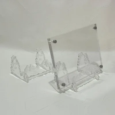 アクリル製フォトフレーム スタンド台座2個セット