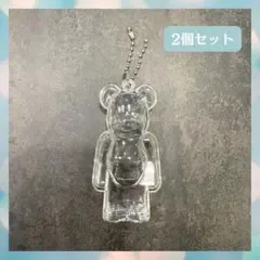 【2個セット】ベアブリック用 BE@RBRICK クリアケース チェーン付 嵐