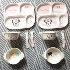 ミニーマウス ベビー食器セット 約 2人分 プラスα