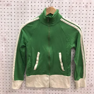 Y2K 古着 キラキラ 3本ライン コンパクト スウェット トラックジャケット