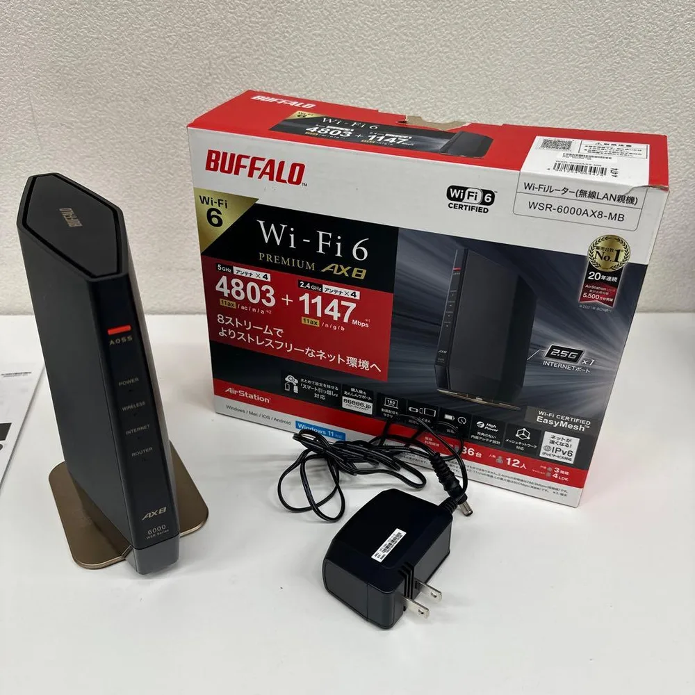 BUFFALO Wi-Fi 6 ルーター WSR-6000AX8-MB