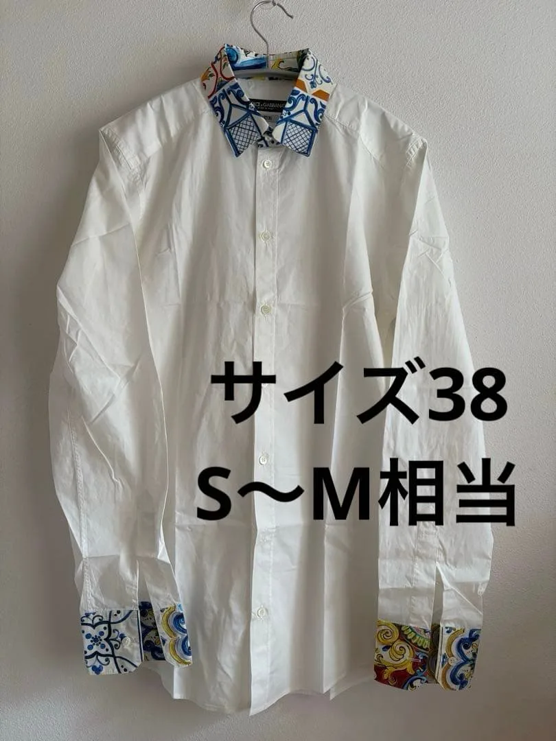 DOLCE&GABBANA マヨリカ柄 長袖シャツ 15 38