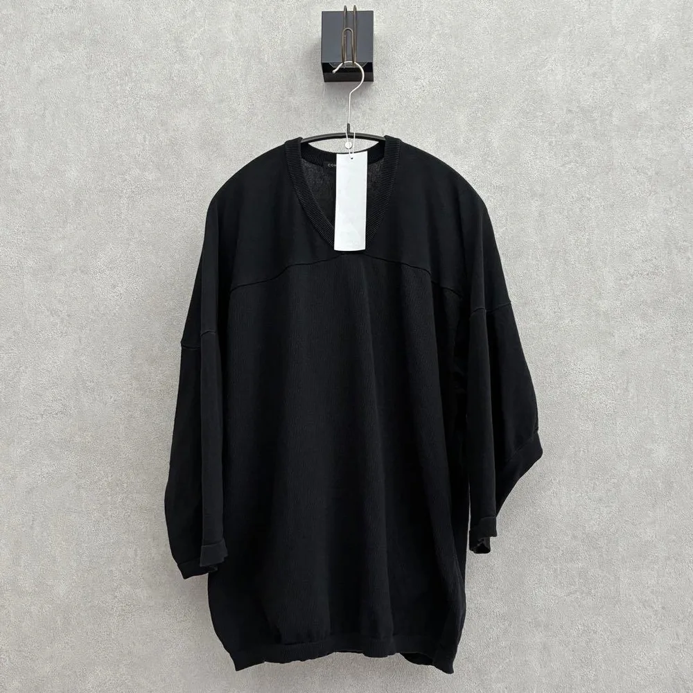 COMOLI/コットン ホッケーニット BLACK/サイズ1