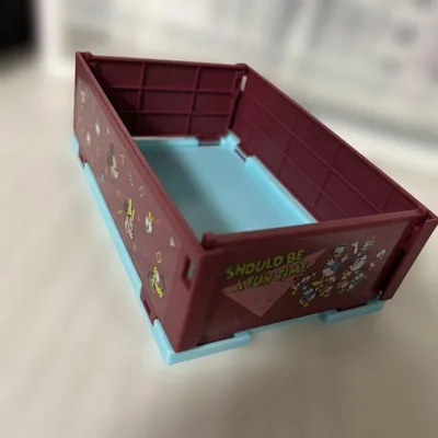 ディズニーキャラクター ミニおりたたみコンテナ ブラウン