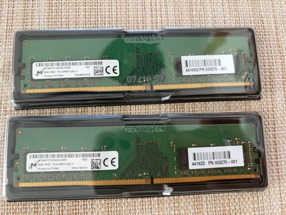 DDR4 PC4-2666V 8GB×2枚 Micron 16GB