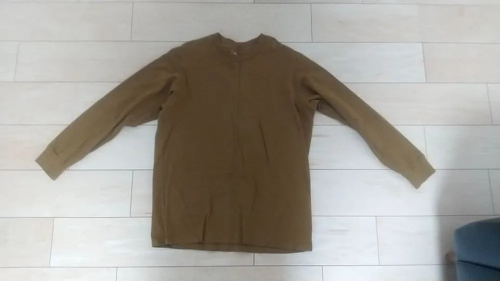UNIQLO メンズ 長袖カットソー ブラウン XL
