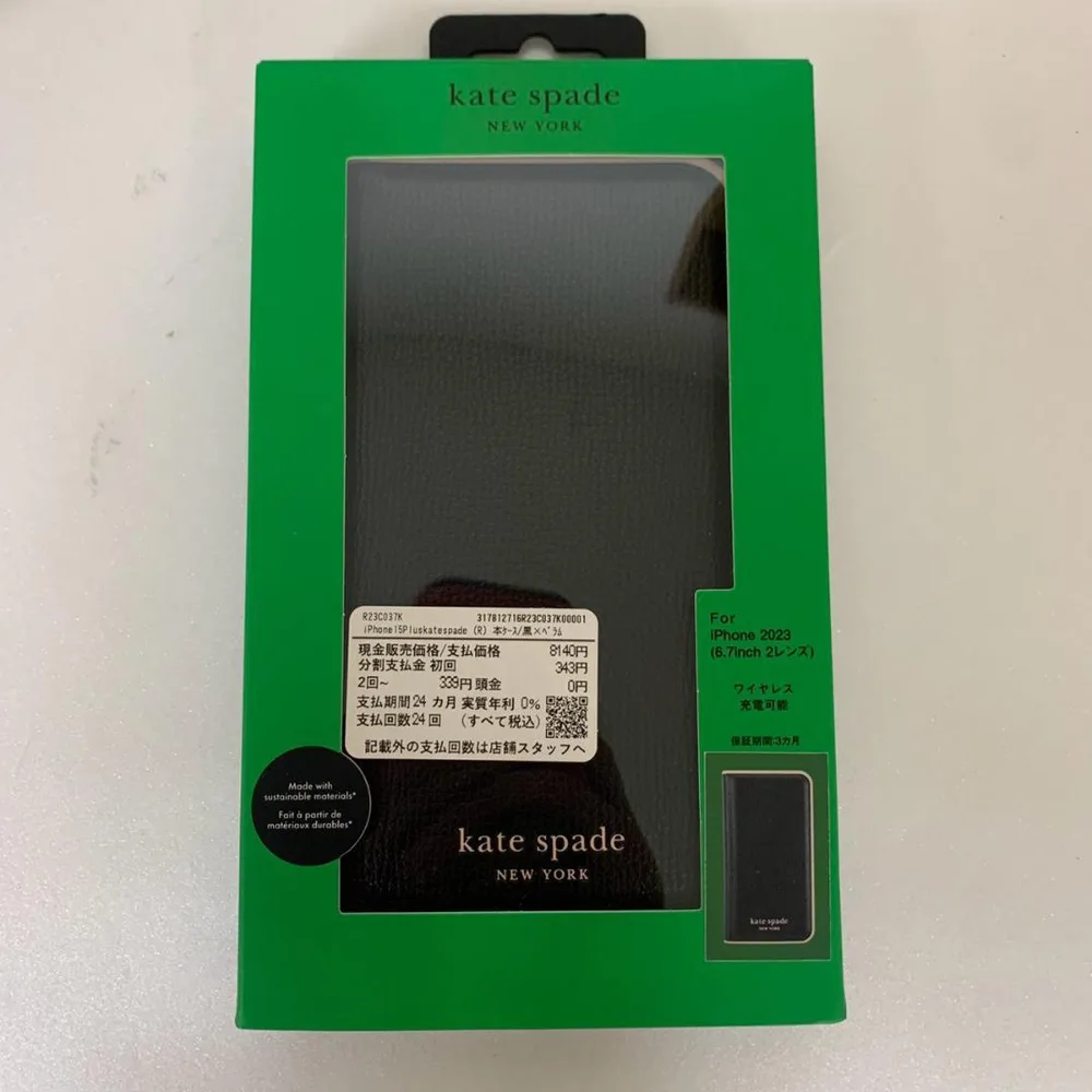 新品 iPhone 15Plus kate spade 手帳型ケース C0172