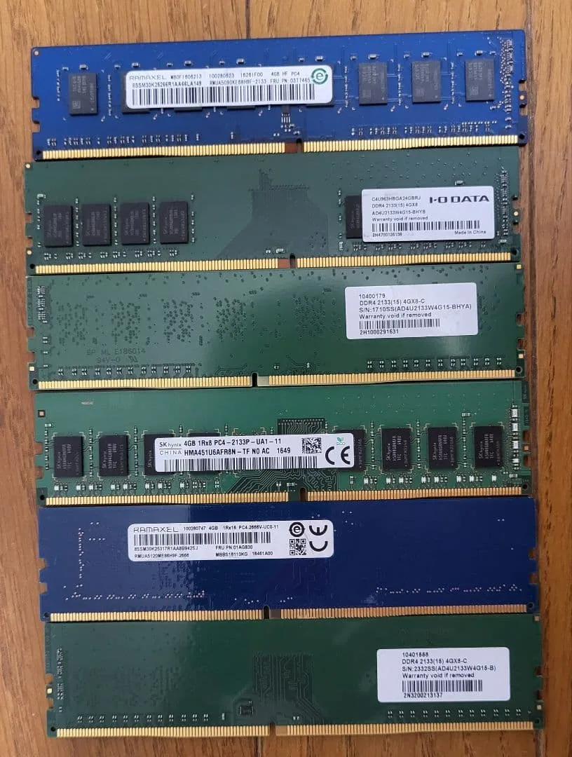 DDR4-2133 24GB (4GB×6枚) メモリ