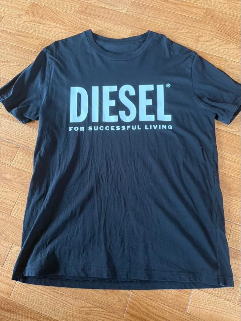 DIESEL Tシャツ ブラック ロゴプリント Lサイズ