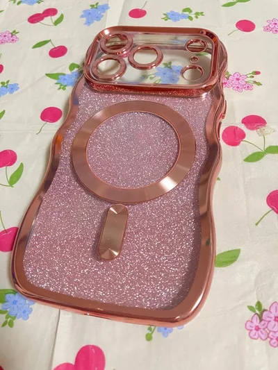 【新品】iPhone18 Proケース ピンク ラメ MagSafe対応 ローズ