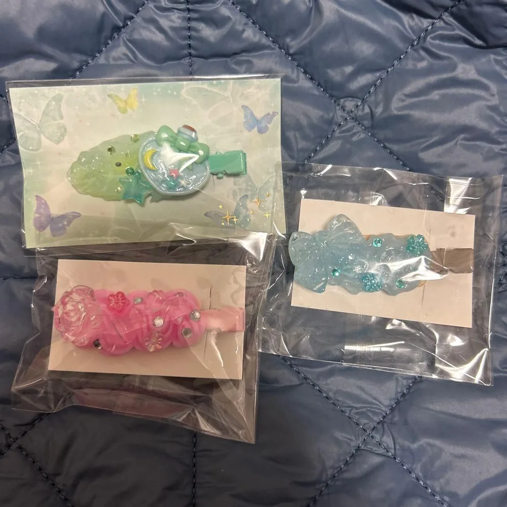 ハンドメイド ヘアピン 3点セット