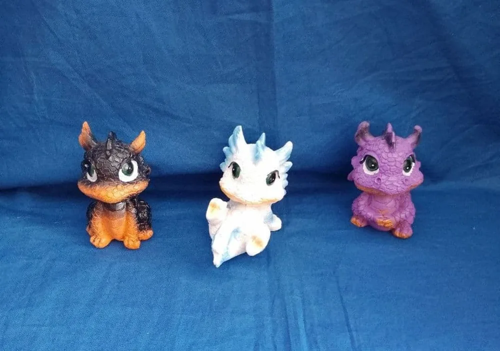 Little Hordlings»大きな目の赤ちゃんドラゴンフィギュア3体セット