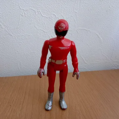 電子戦隊デンジマン デンジレッド ポピー ソフビ人形 当時物 可動式