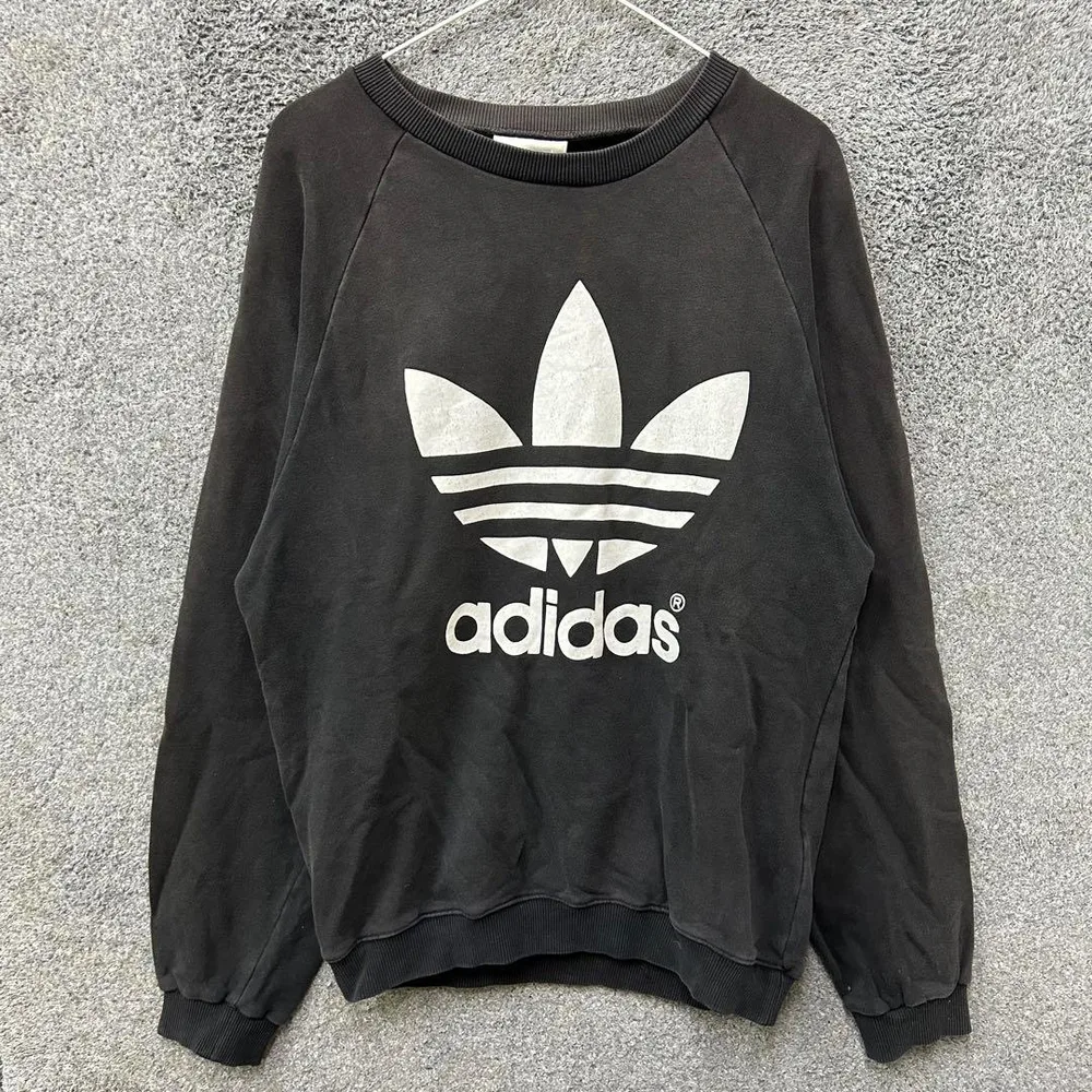 【F15】 90s adidas スウェット サイズL ブラック 黒