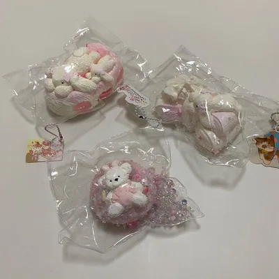 aini sakura doro うさぎ くま スクイーズ 3点セット ピンク