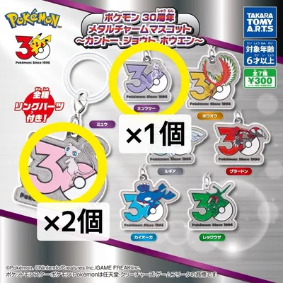 ポケモン30周年 メタルチャーム第2弾〈未開封3点〉