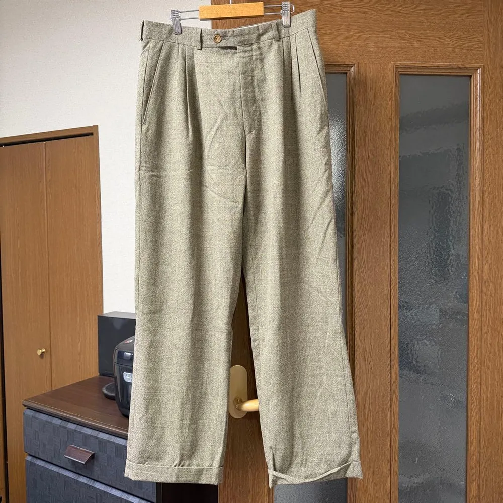 PEERLESS スラックス パンツ カーキ メンズ 古着
