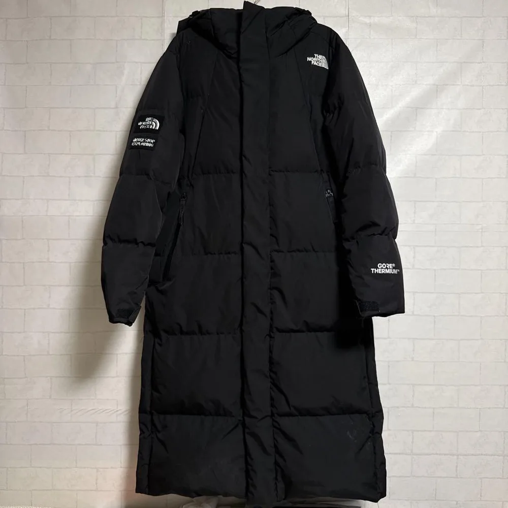 美品 ノースフェイス ロングダウンジャケット 黒 M S-263