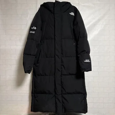 美品 ノースフェイス ロングダウンジャケット 黒 M S-263