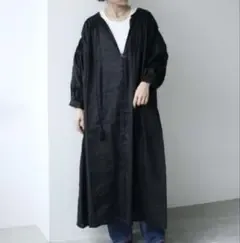 cardo fabrica リネンローンピンタック レースワンピース 2way