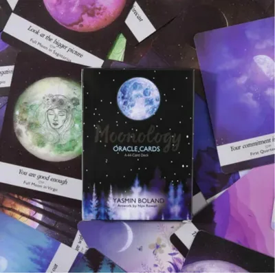 Moonology oracle cards หนังสือคู่มือ 44 แผ่น ฉบับภาษาอังกฤษ