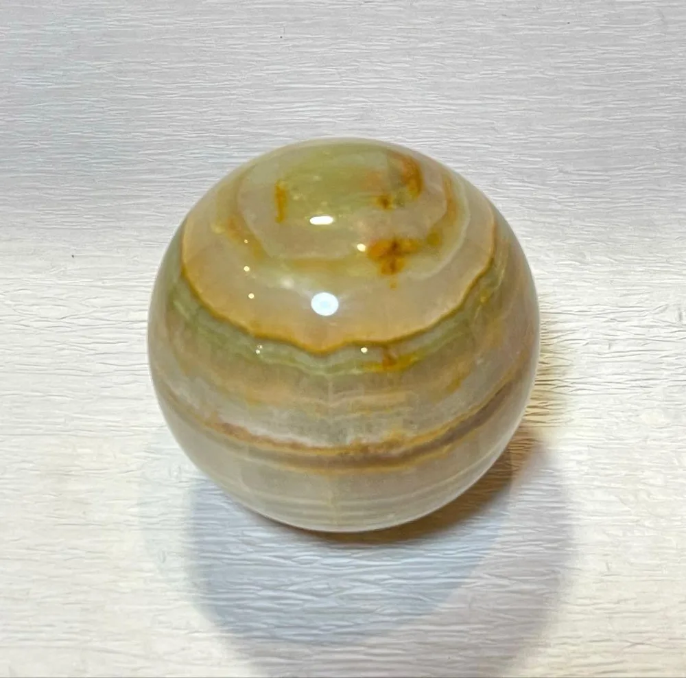 瑪瑙 メノウ 縞瑪瑙 丸玉 天然石 置物 パワーストーン682