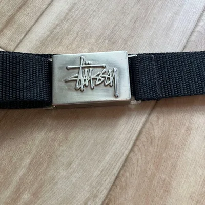Stussy ステューシー ロゴバックル ナイロンベルト ブラック