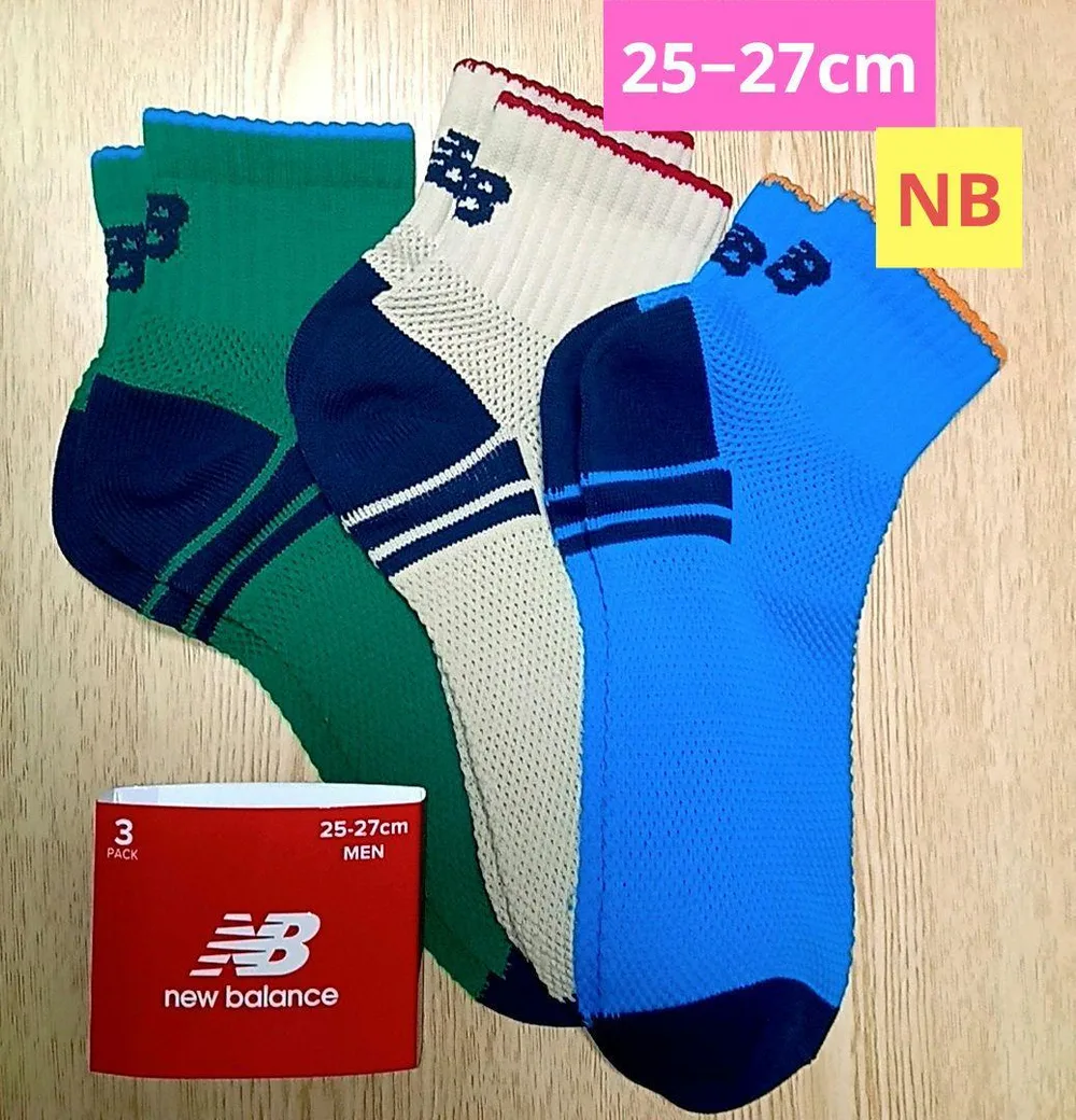 ②25-27cm ニューバランスNew Balance メッシュメンズソックス