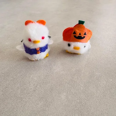 ひよこのおかげ ぴよりーな ハロウィンひよこ 2個 デビル かぼちゃ