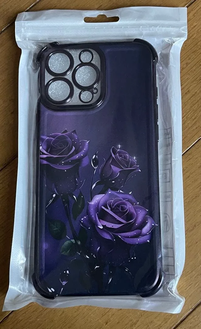 iPhone 16 Pro Max ケース カバー パープル ローズ