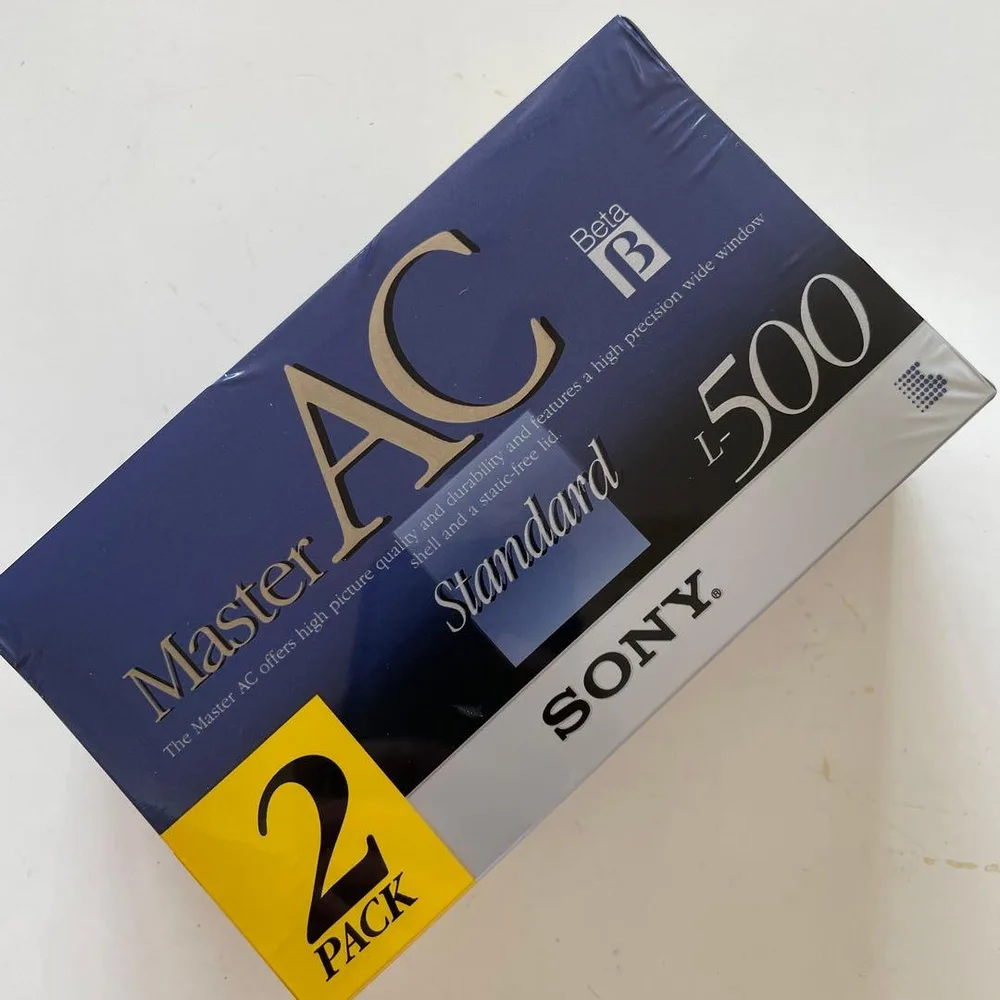 SONY Master AC L-500 ベータビデオテープ 2本パック 未開封