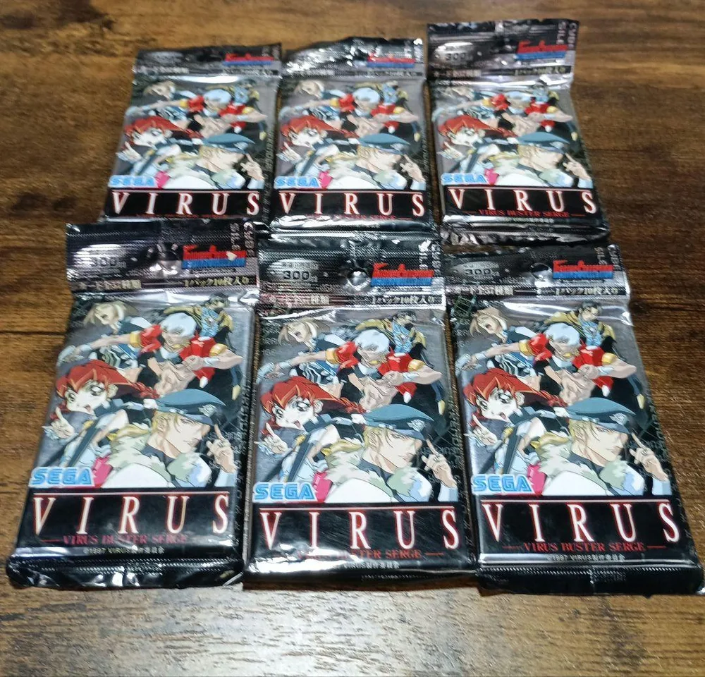 未開封】VIRUS セガ トレーディングカード 6パックセット 当時物