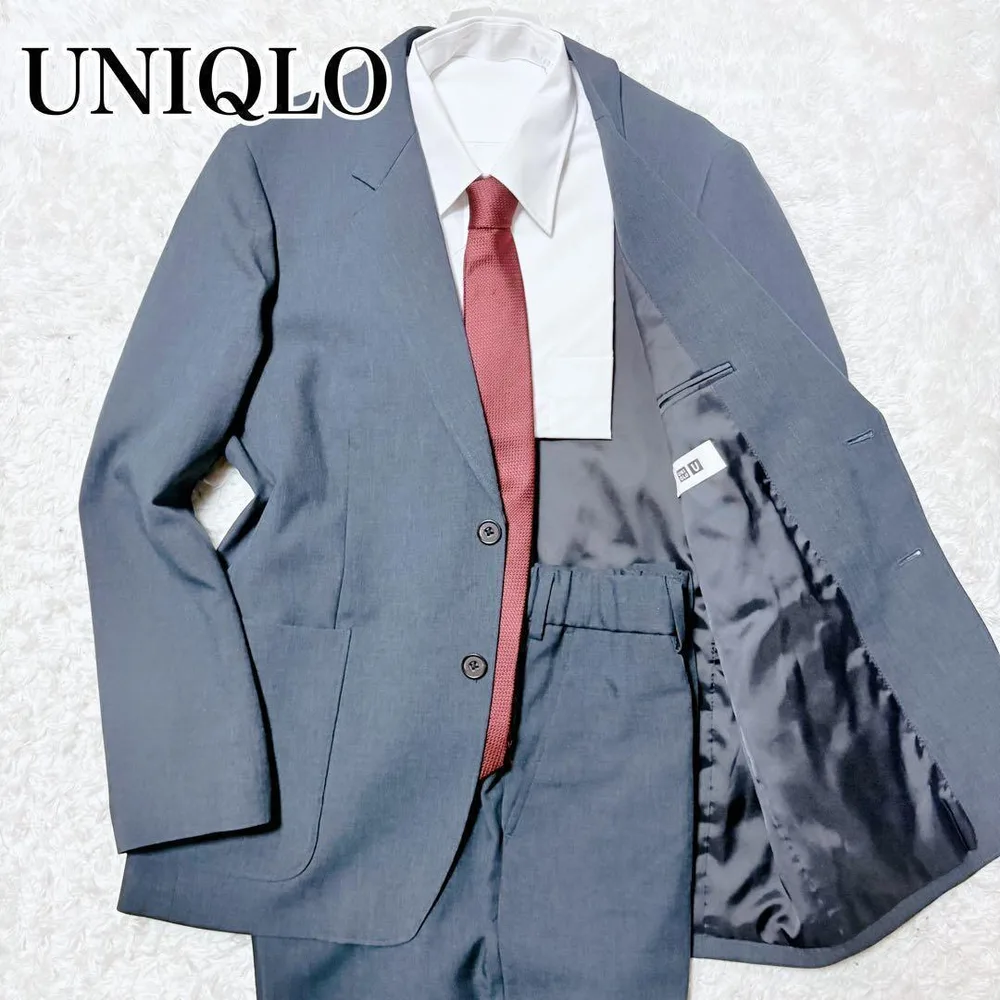 UNIQLO U セットアップ スーツ M ネイビー テーラードジャケット