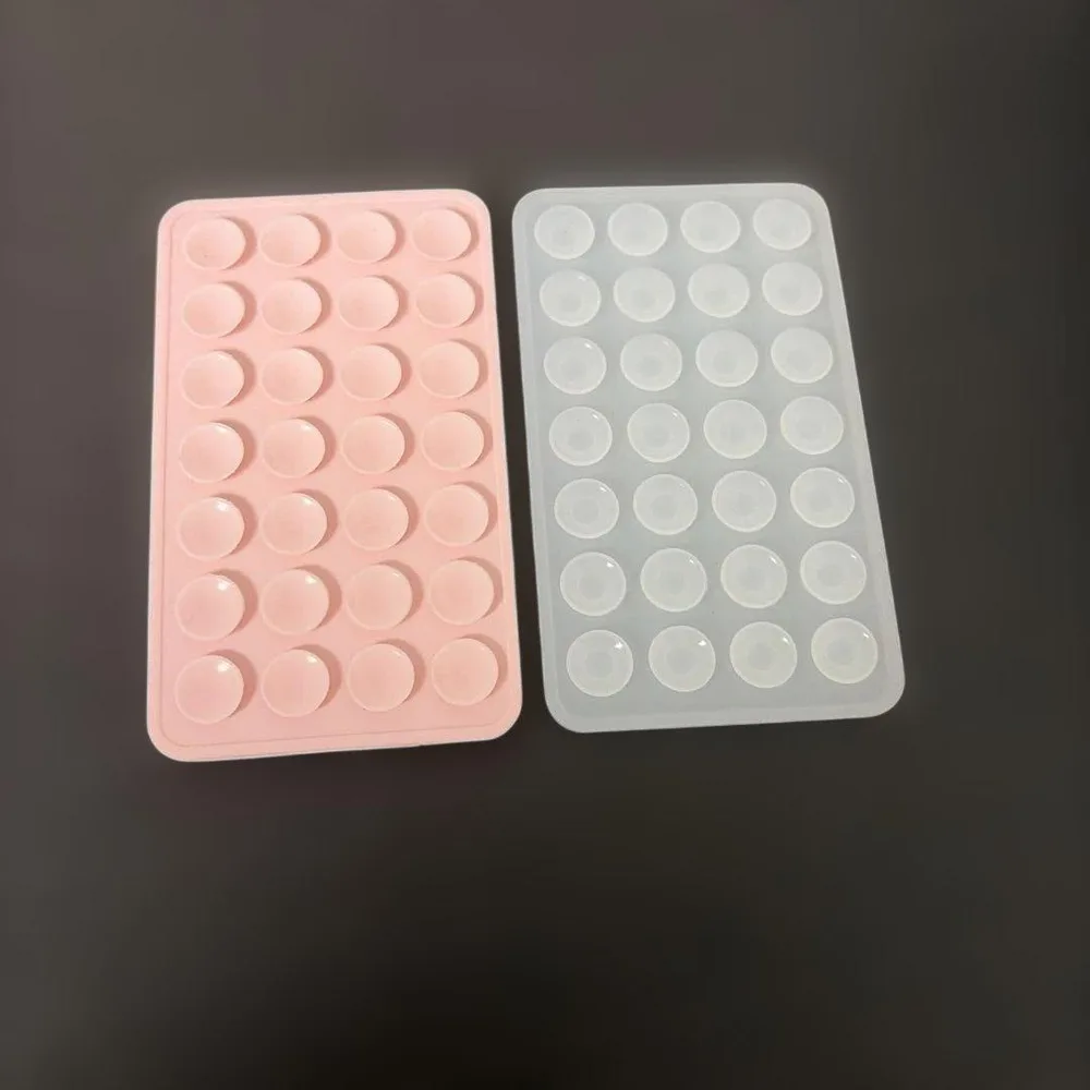 吸盤式 スマホスタンド 2枚セット ピンク クリア