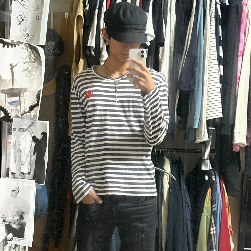 PLAY COMME des GARCONS ボーダー長袖カットソー Y2K