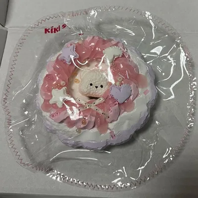 kikisquishy Lサイズ スクイーズ ドーナツ くま ピンク 紫