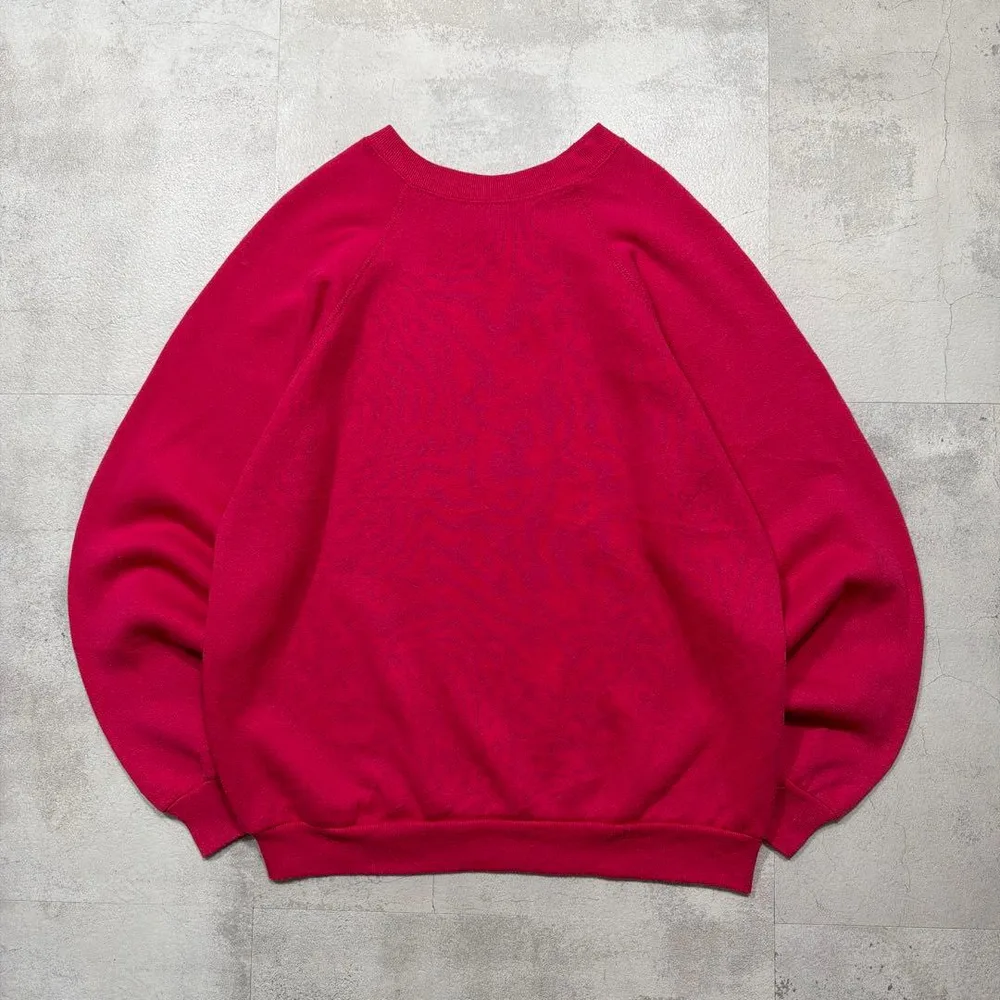 90s USA製 TULTEX ブランク スウェット 無地 ローズピンク 短丈