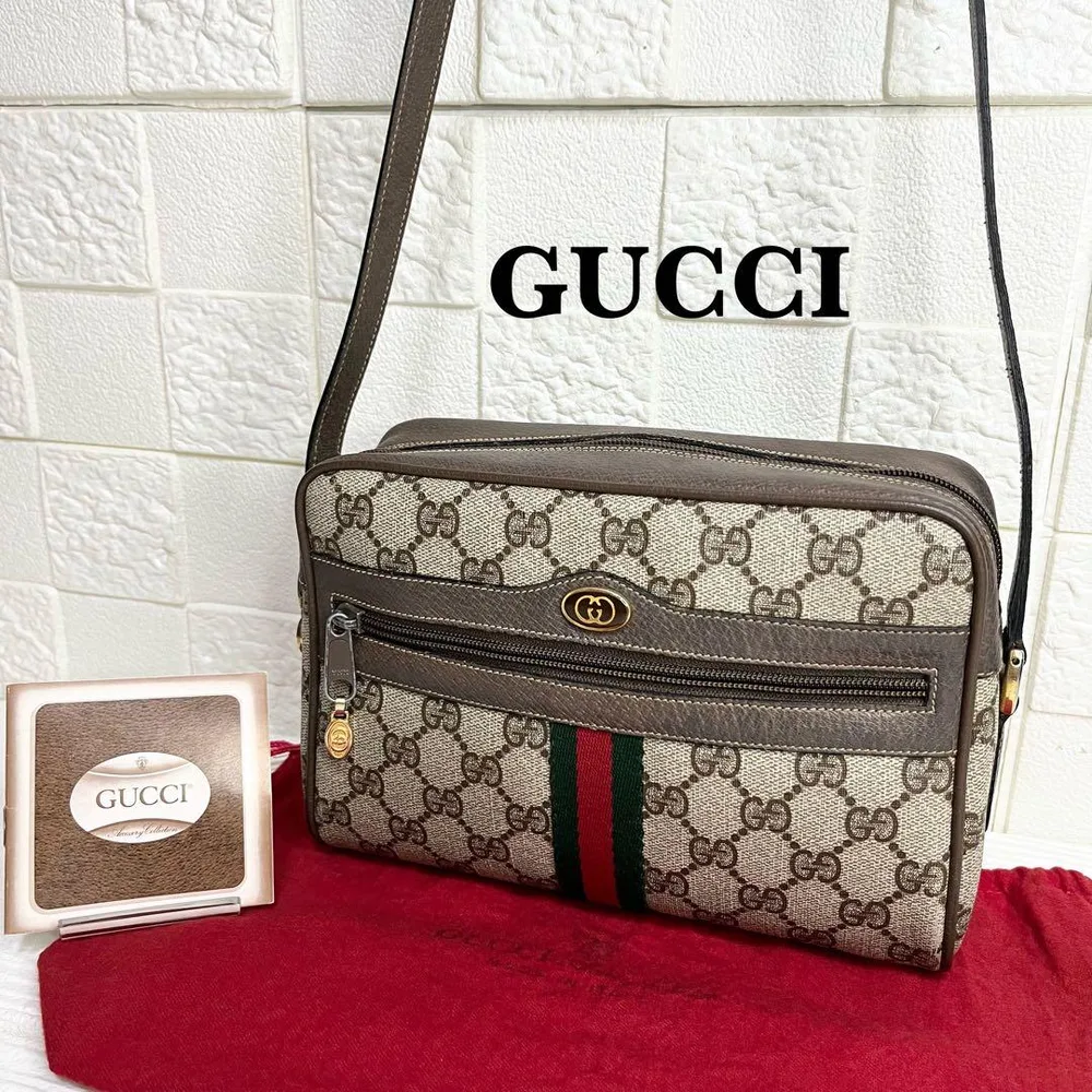 ✨美品✨☘️GUCCI☘️✨ショルダーバッグ✨シェリー✨GG柄✨インターロッキング✨