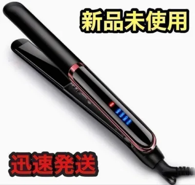 ヘアアイロン 【黒】 ストレートアイロン 4段階温度調節 コテ 新品