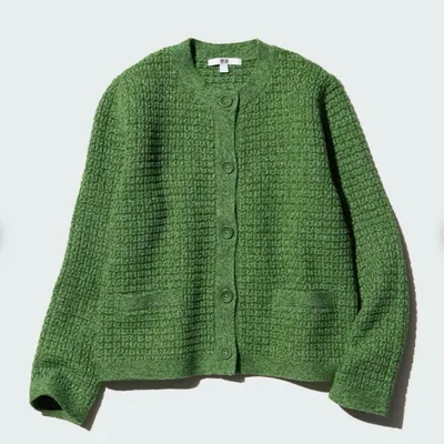 UNIQLO ニットカーディガン グリーン S