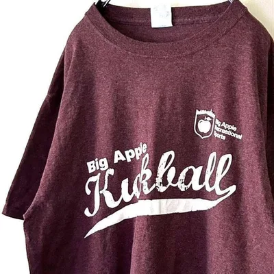 ポート&カンパニー キックボール ビッグアップル Tシャツ レッド 赤 古着